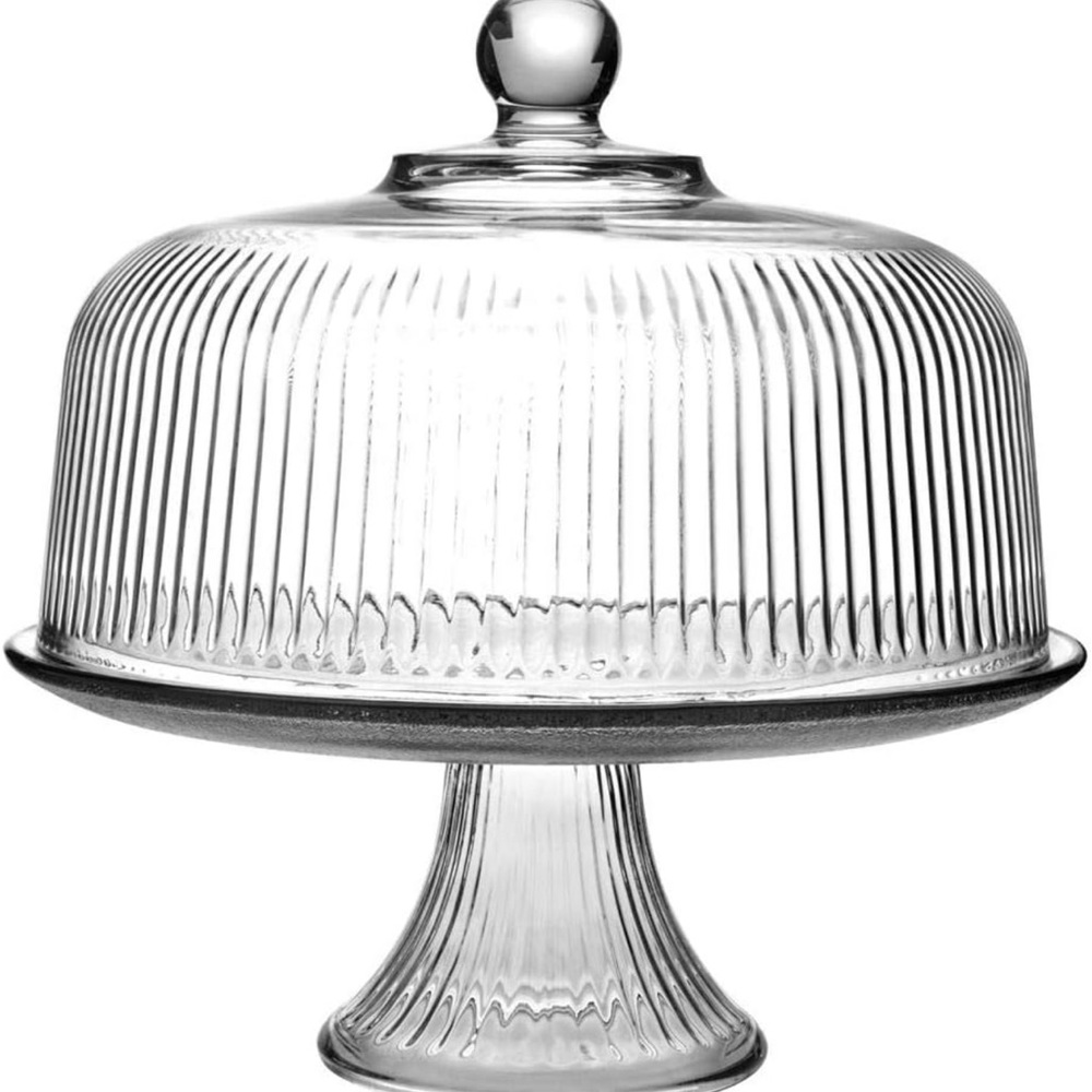Anchor Hocking Monaco Cake Set, Crystal